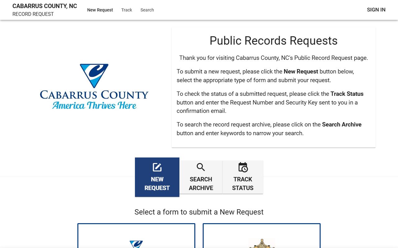 Cabarrus County jail mugshot public records request portal
